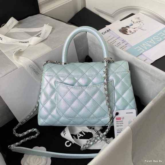 First Bag Ru BAG CHANEL FLAP WITH HANDLE TOP 0822